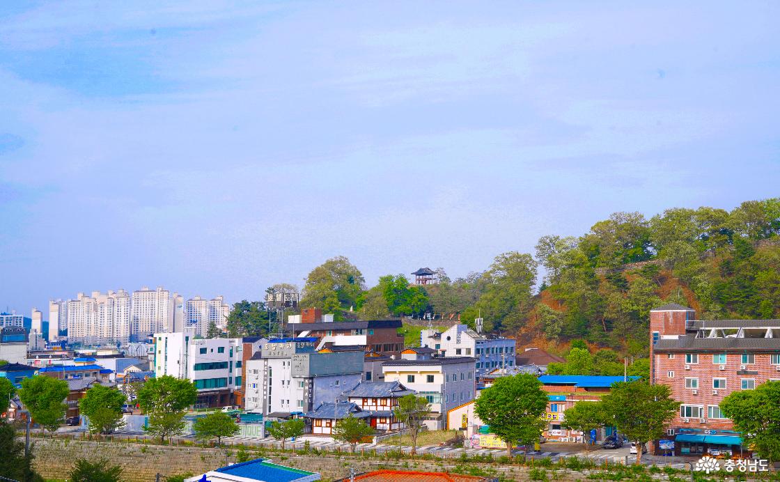 공주황새바위 순교성지에서 본 공산성 금서루 일원