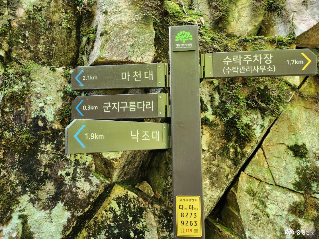 마천루를 가르키는 가는 이정표