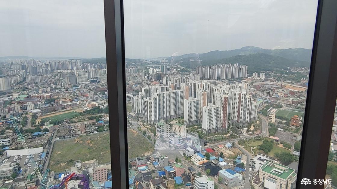 천안 타운홀 전망대 북쪽 풍경 