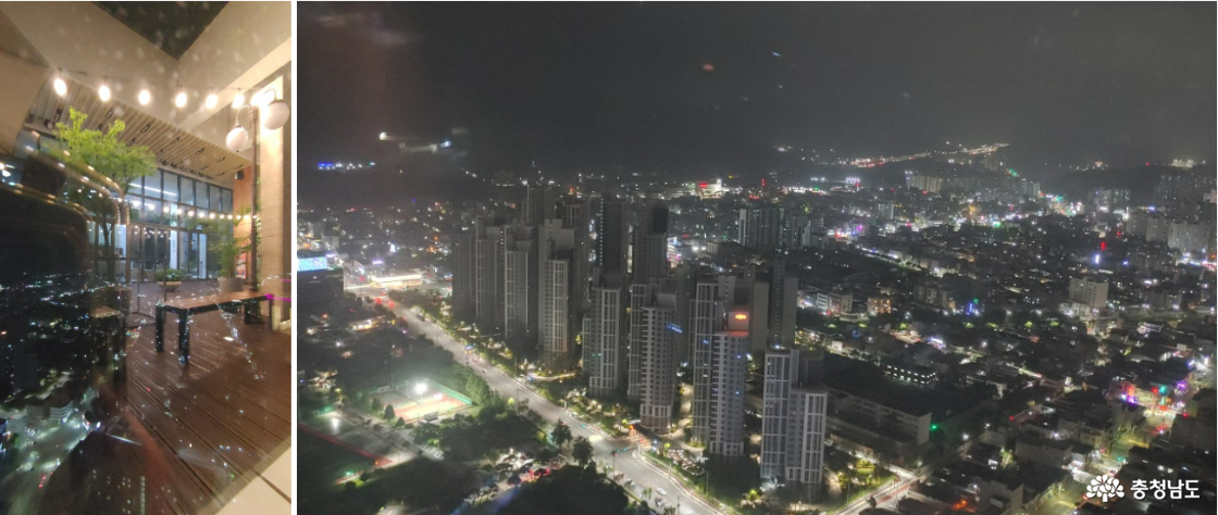 천안타운홀에서 바라본 천안시 야경