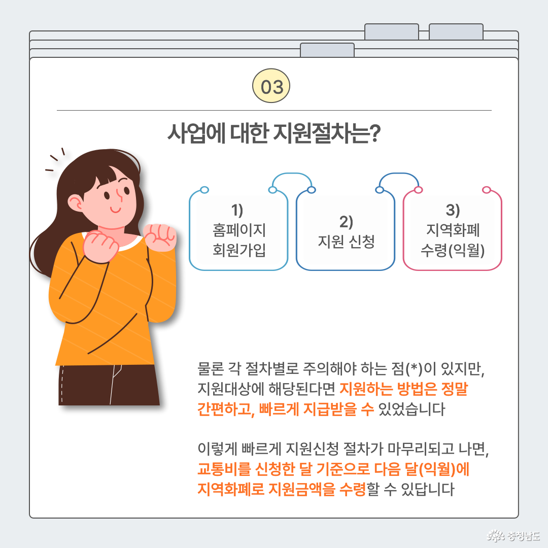 사업에 대한 지원절차는?