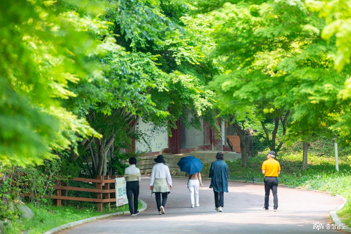 수덕사 방문객들