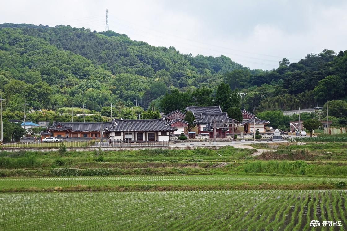 골정지에서 바라본 면천향교