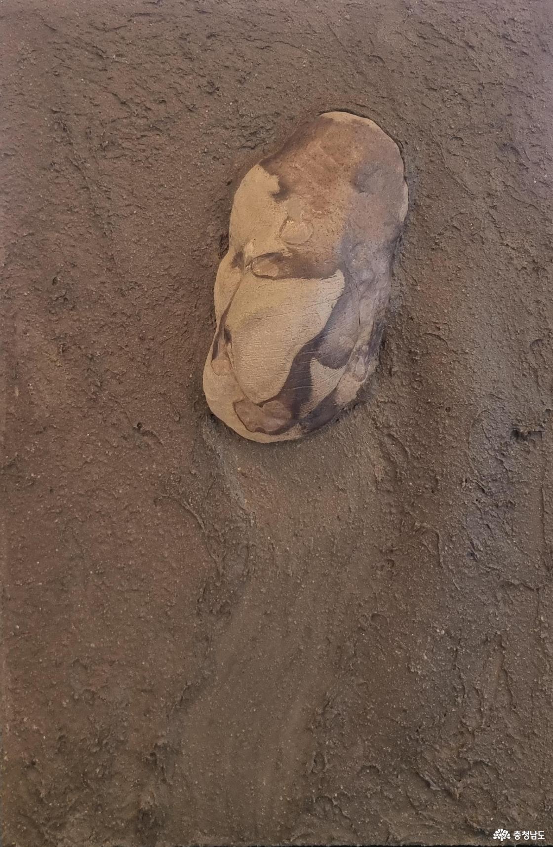 김혜화 작가 ‘길 I’ (판넬에 혼합재료, 60×40cm, 2024)