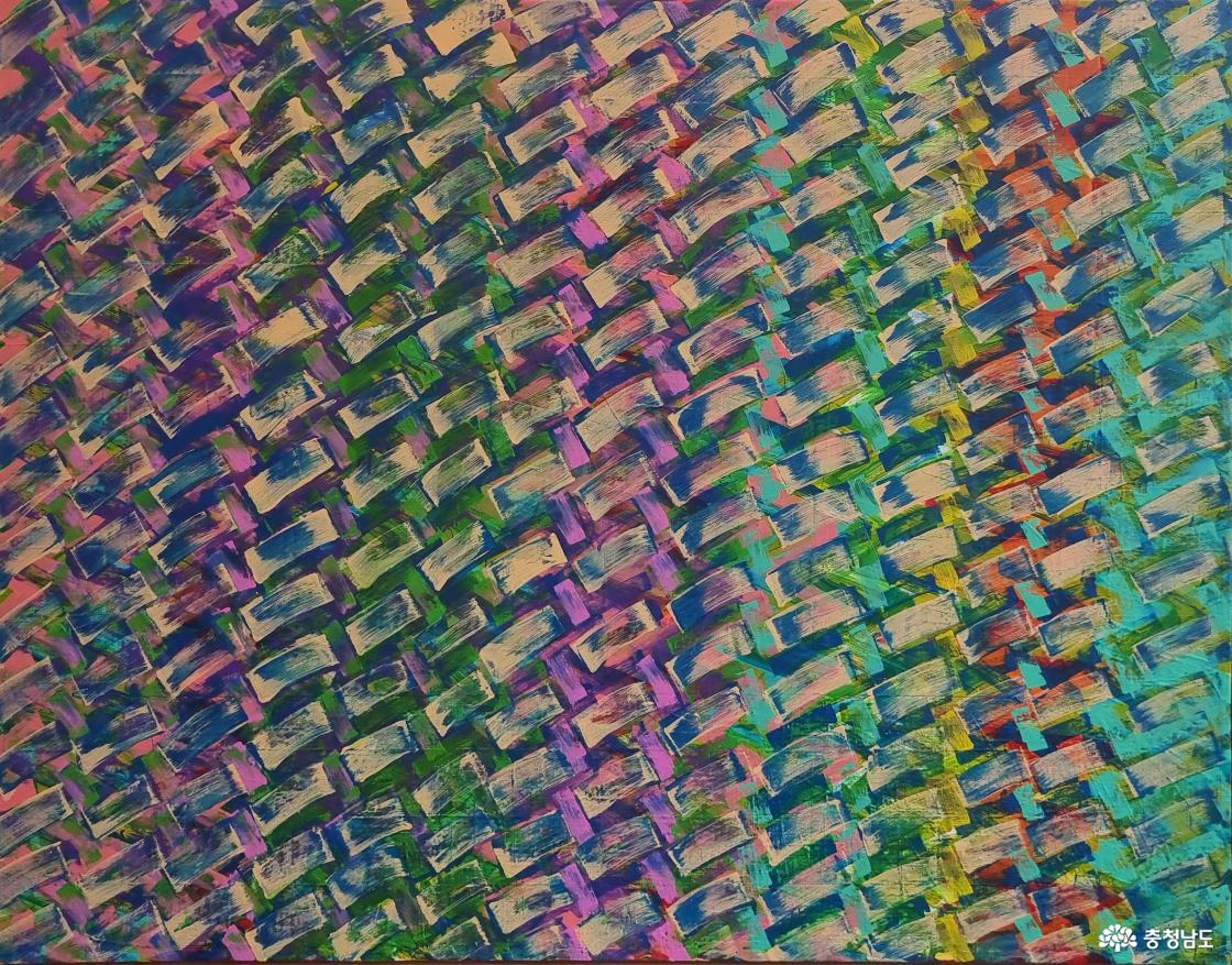 양희분 작가 ’여름‘ (아크릴, 2.7×90.9cm)