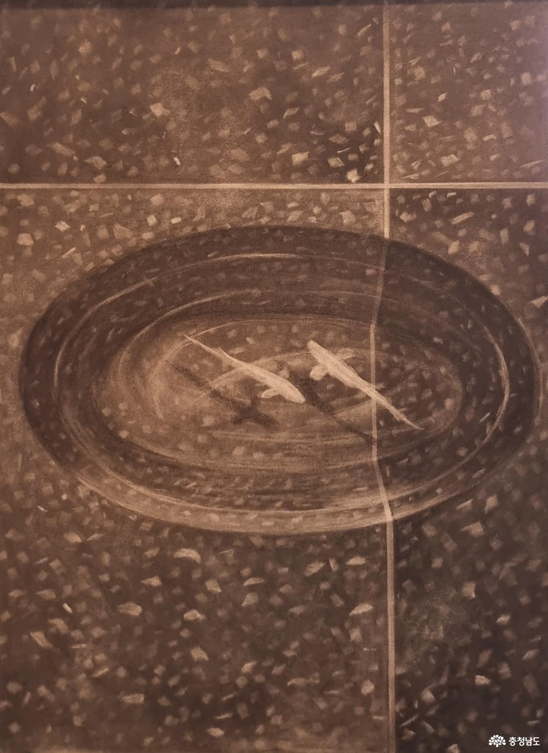 이문희 작가 ‘회귀(回歸)2’ (나무+데님, 30×65cm, 2025)