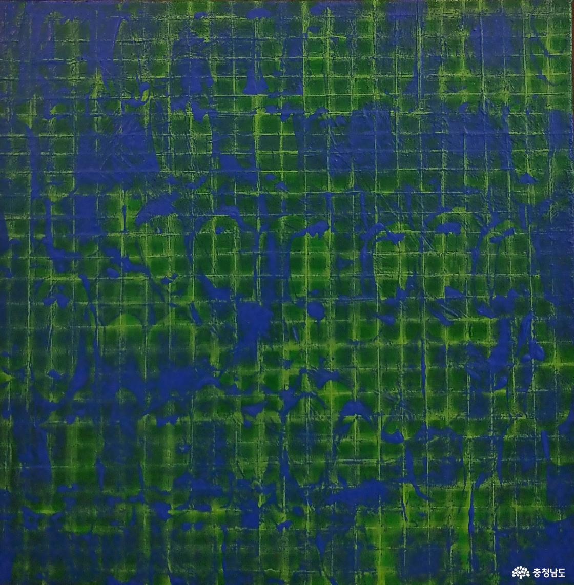 양희분 작가 ’여름‘ (아크릴, 2.7×90.9cm)