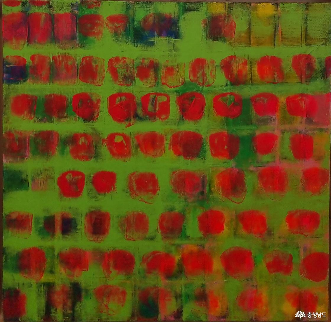 양희분 작가 ’여름‘ (아크릴, 40×40cm)