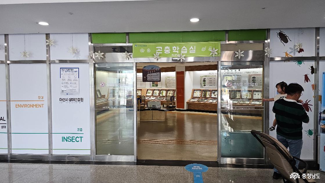 아산시 생태곤충원 1층에 위치한 곤충학습실