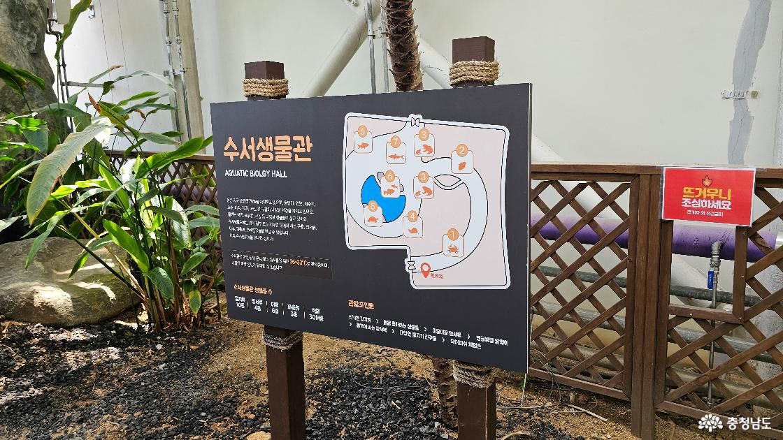 아산시 생태곤충원 1층 수서생물관