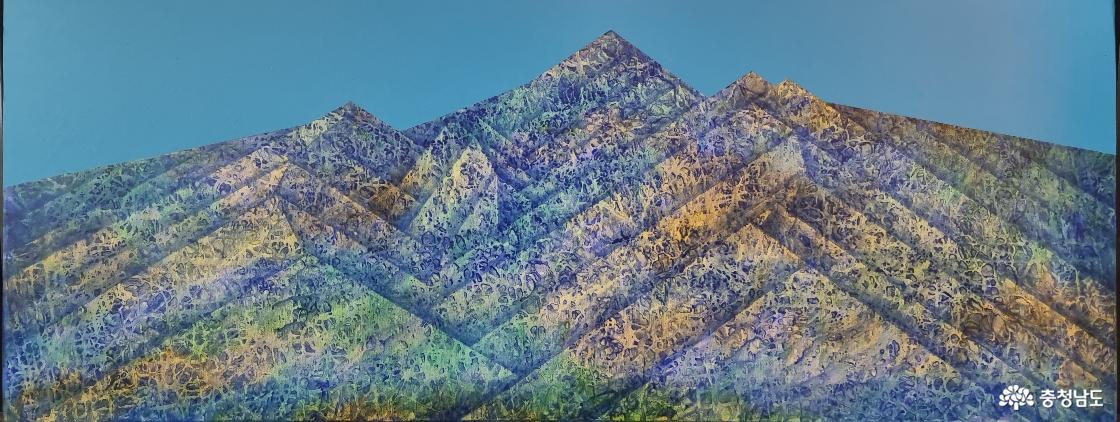 권현칠 작가 ’계룡산‘ (아크릴, 145×56cm)