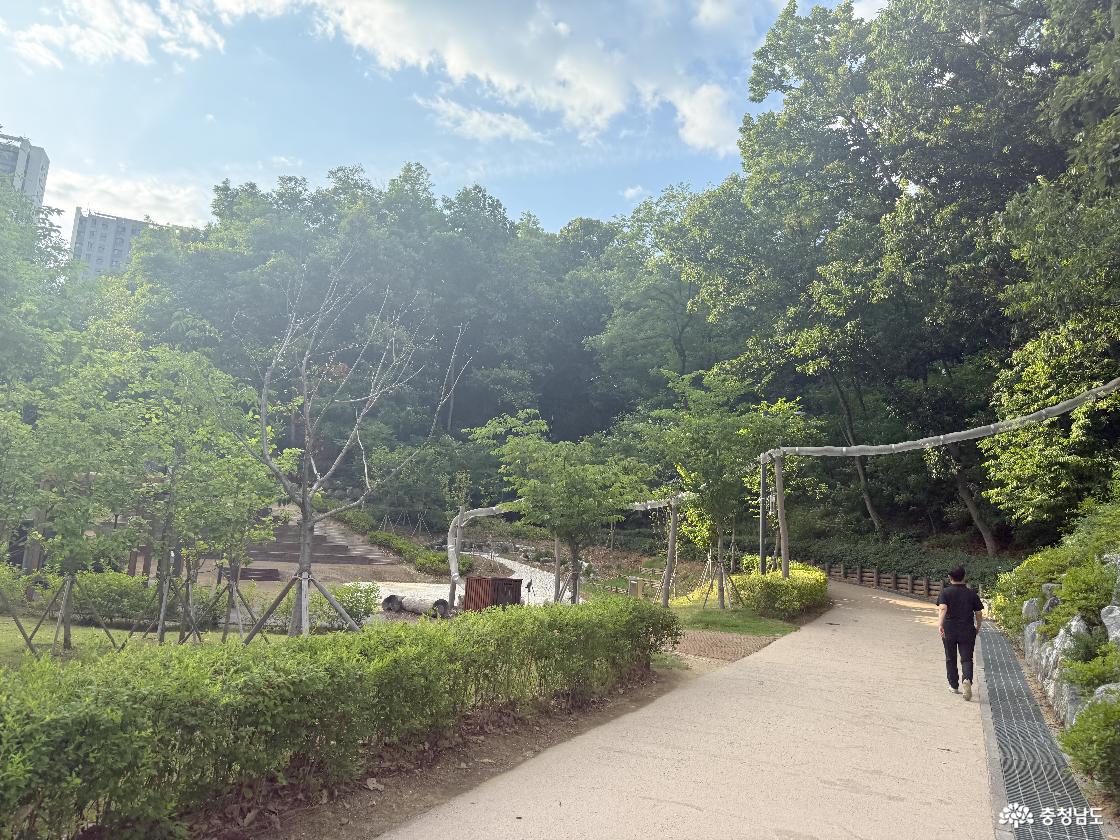 주변 도심이 안 보이는 둘레길 풍경]