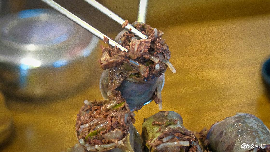 속이 꽉 차있는 순대