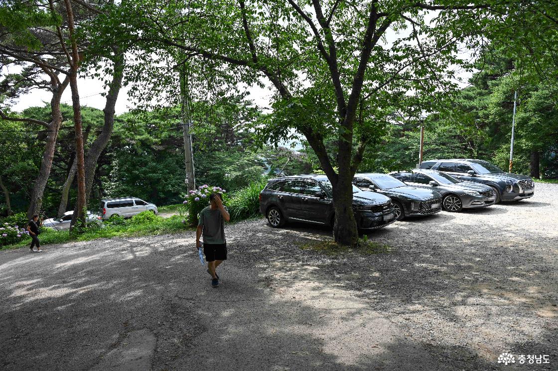 서산 부석사 주차장의 모습