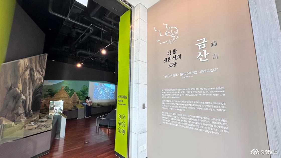 충남역사문화박물관의 제1전시실 모습
