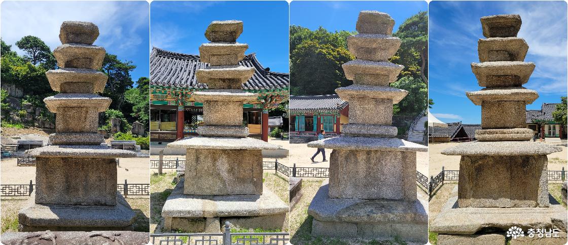 천년고찰 논산 관촉사의 석탑. 4면에서 바라본 모습