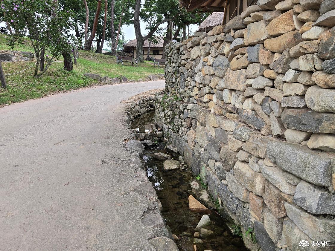 돌담 옆 물길