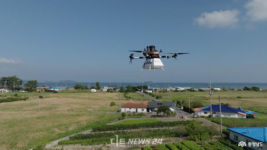국내 첫 드론 배송 서비스 시연 모습 (출처: 디트NEWS24)