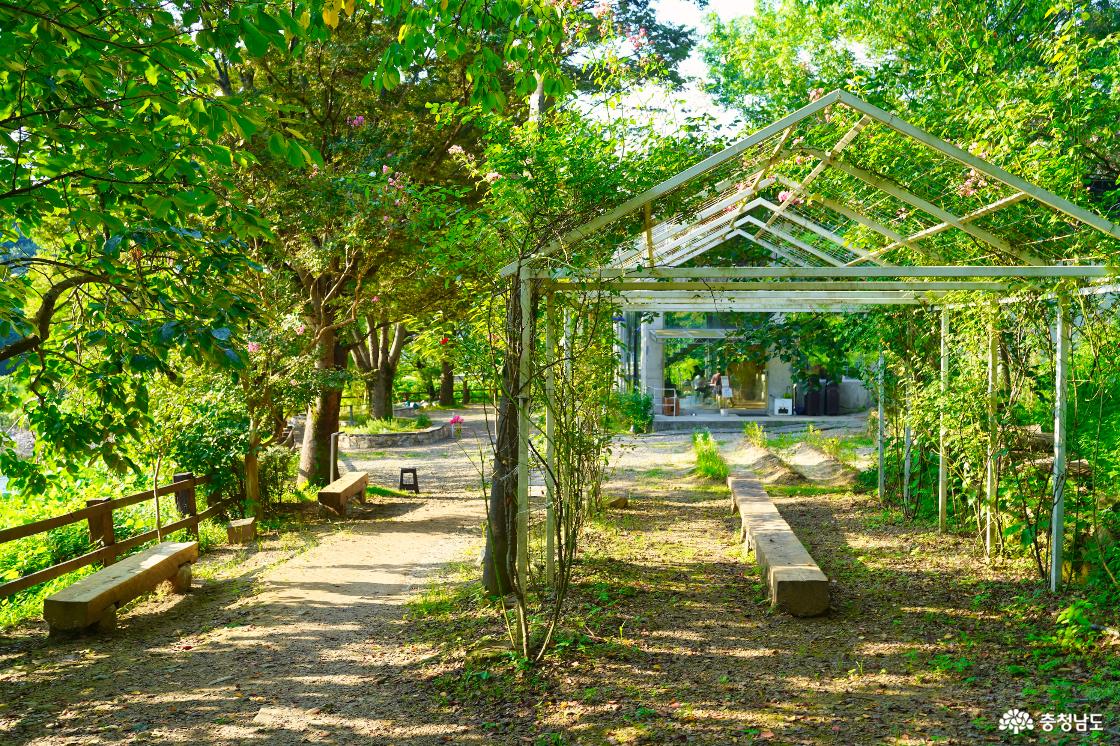 저수지에 자리한 카페