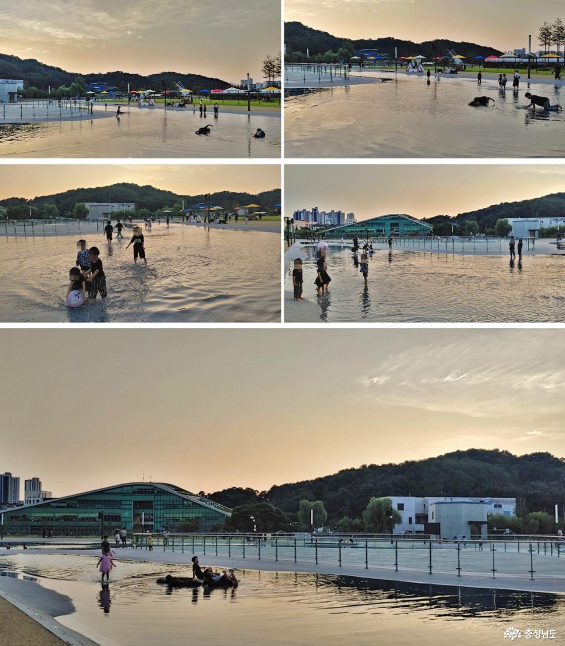접촉형 물놀이를 즐기는 아이들