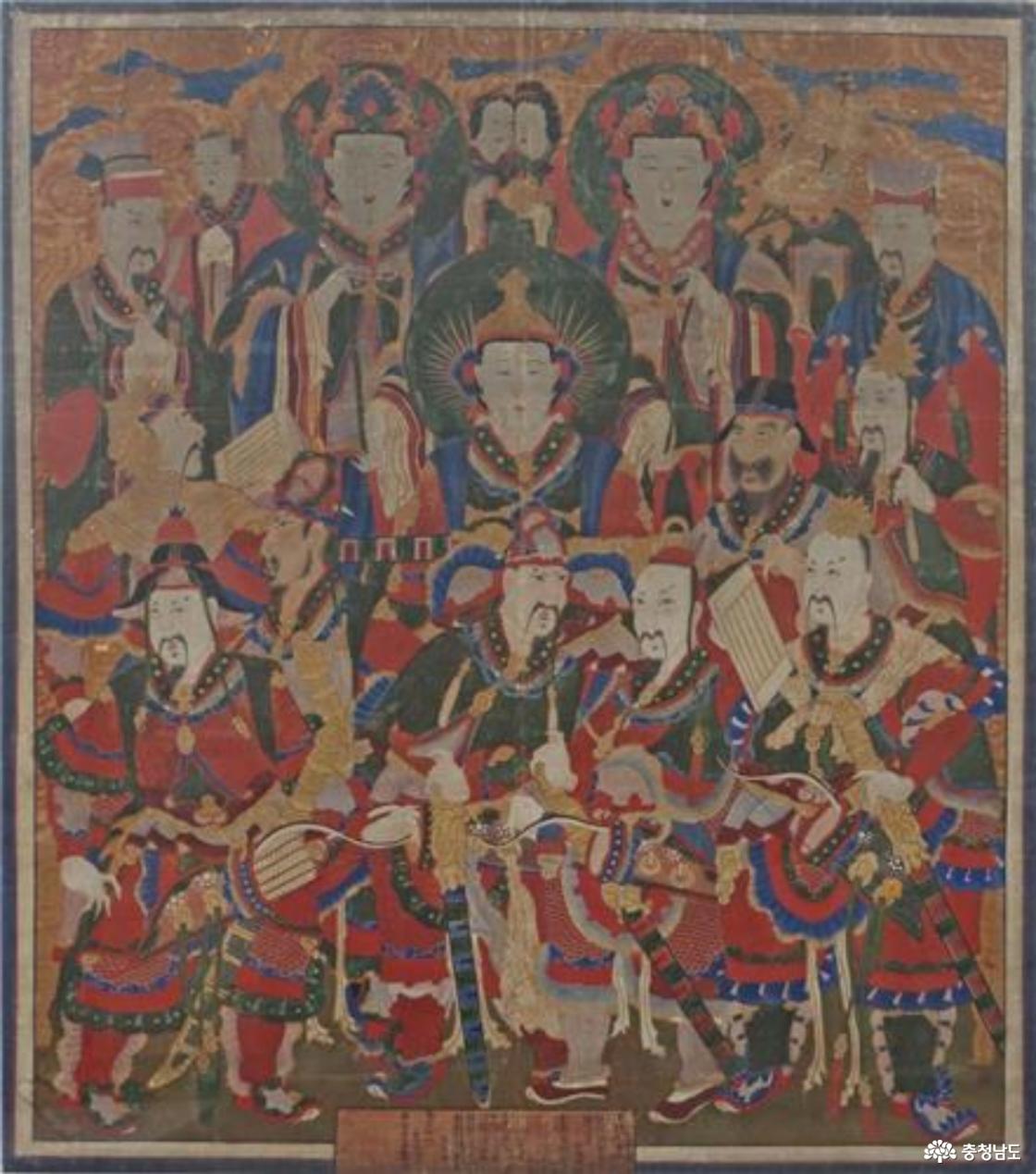 최근 독일에서 경매로 되찾은 보석사 신중탱화.
