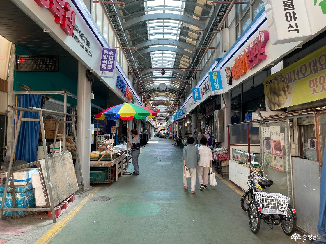 천안중앙시장의 일부를 담은 사진