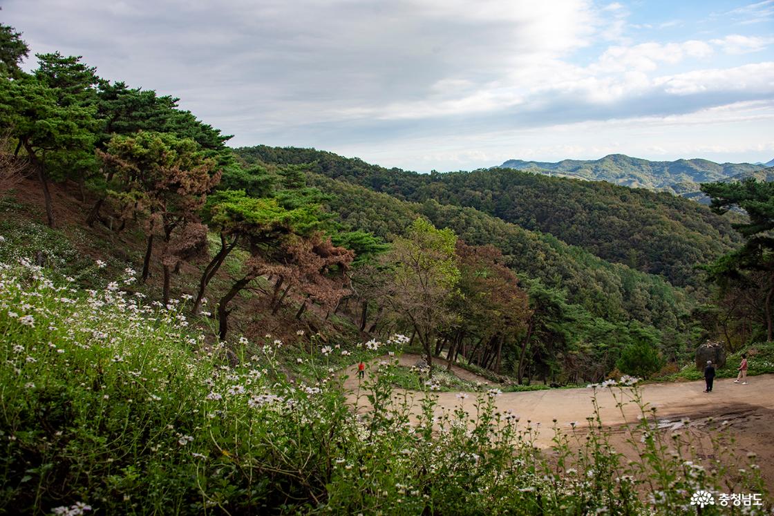구룡암에서 바라본 탁 트인 산세의 모습