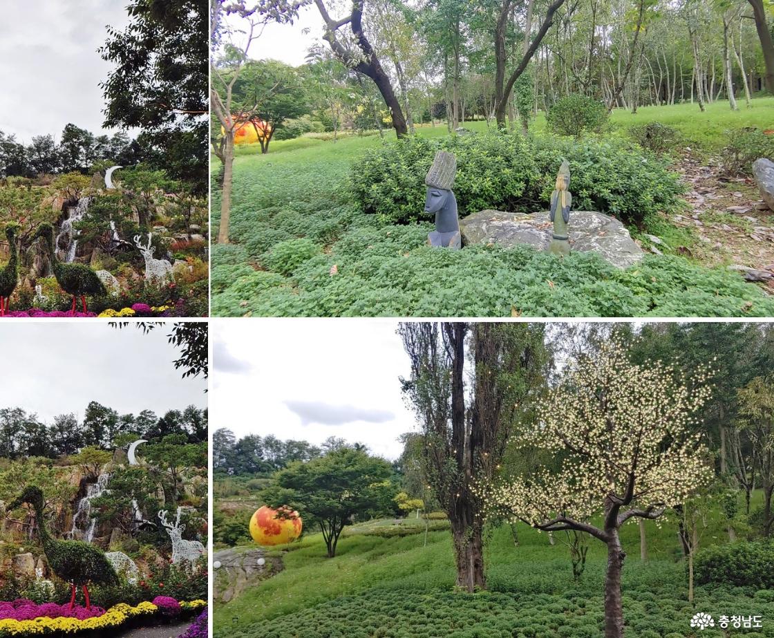 하늘폭포 / 하늘정원 달과 조각품 / 달과 반짝이는 나무