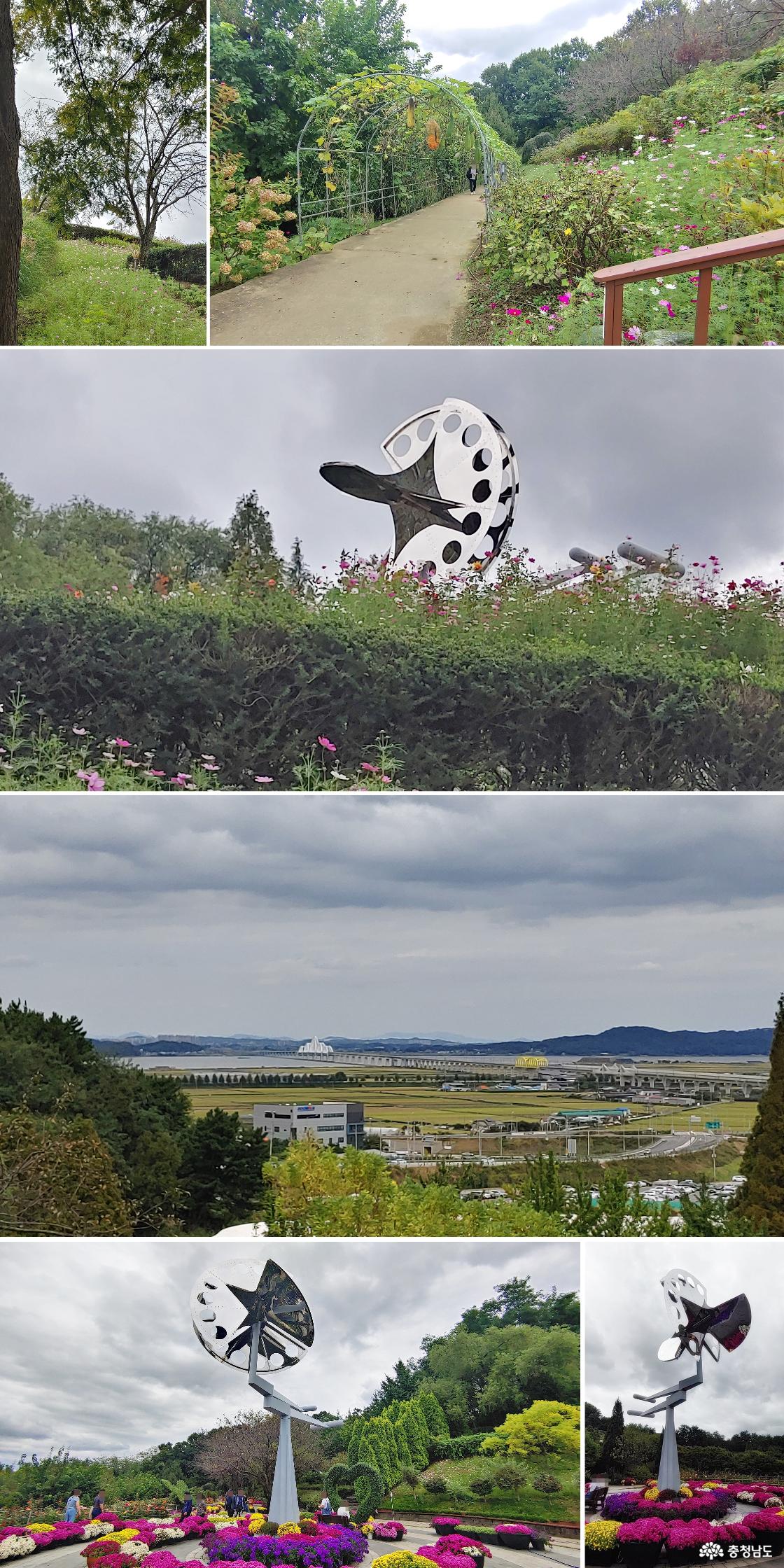 코스모스 언덕길 / 조롱박 터널 / 태양의 인사 / 서해대교가 바라보이는 풍경 / 태양의 인사