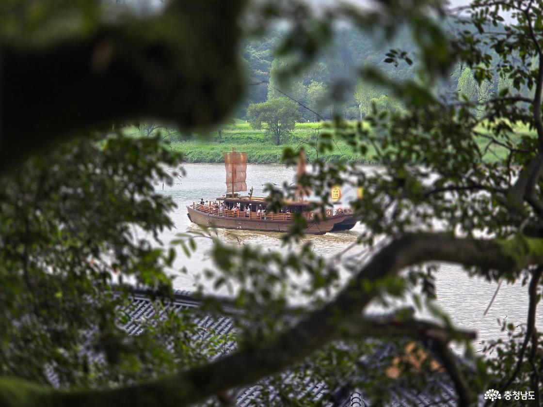 백마강 황호돛단배