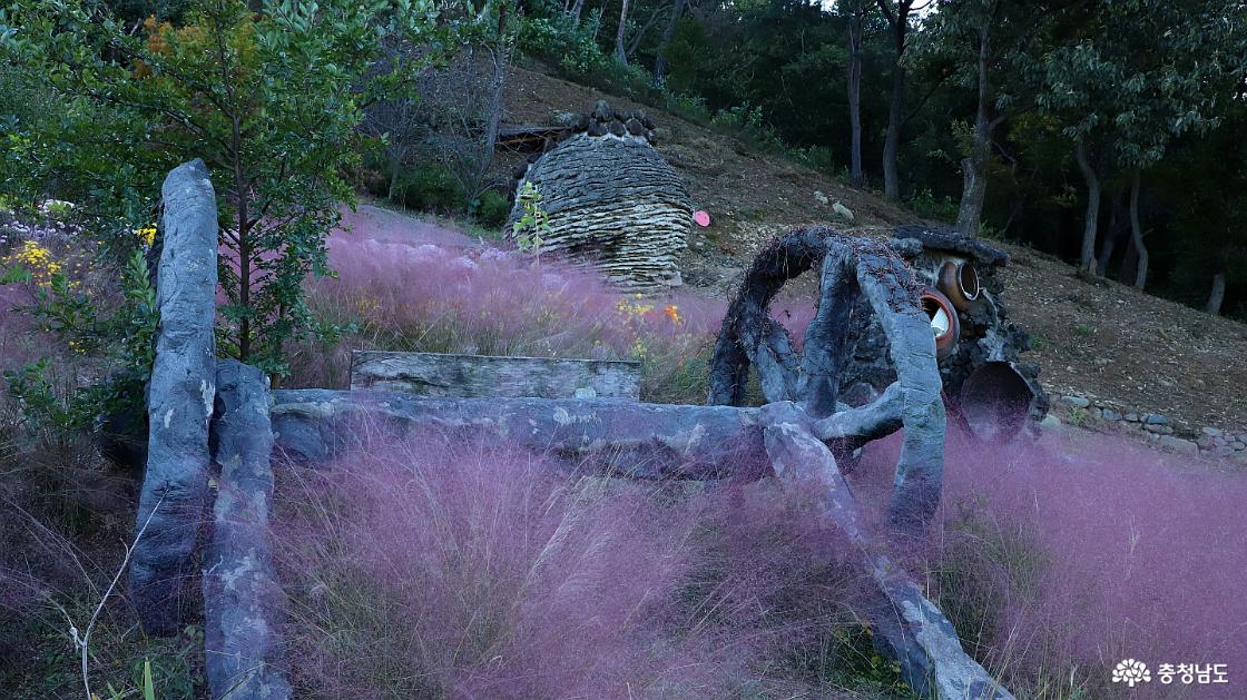 수레바퀴와 핑크뮬리의 조화