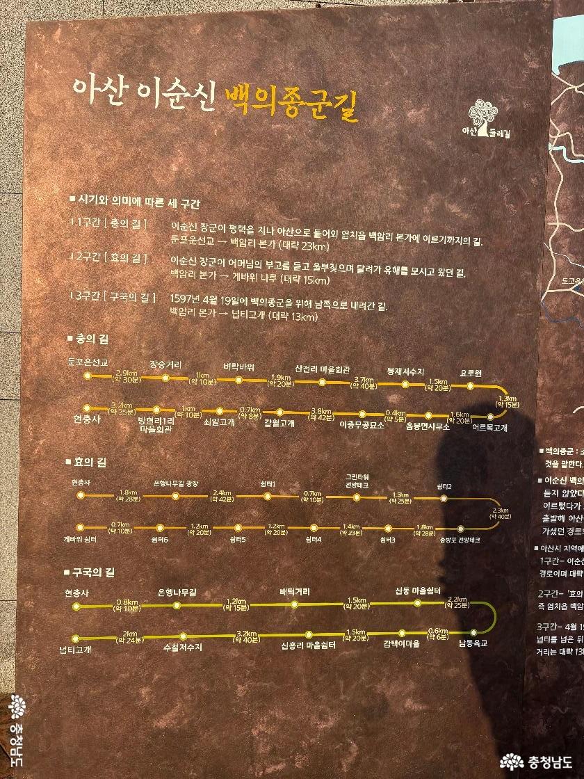 이순실 백의종군길 안내문