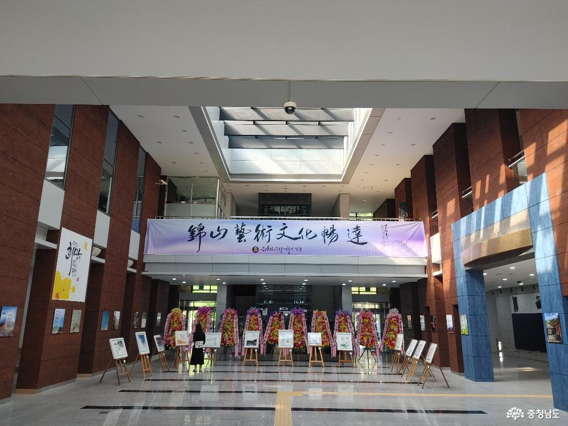 시화와 캘리그라피 작품 전시 모습