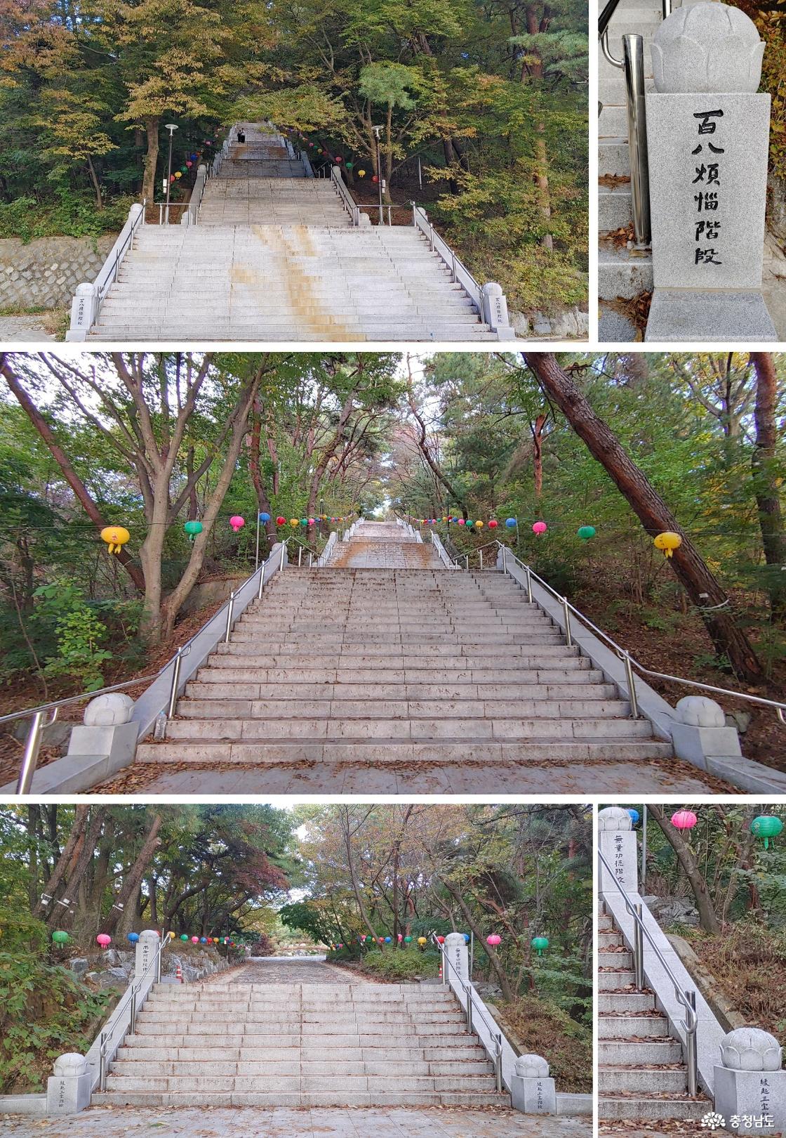 백팔번뇌 계단 / 108 계단 중간과 48 계단 부분 / 마지막, 녹기삼보 계단 - 무량공덕 203 계단 올라가기 끝!