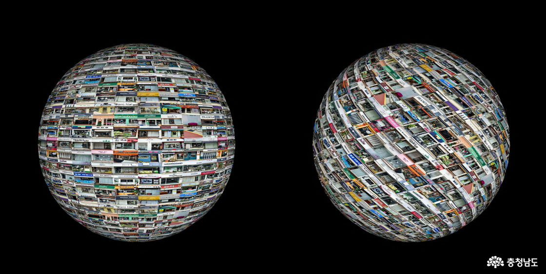  왼쪽부터 김윤 작가의 작품 '도시의 생성, 도시의 쇠퇴