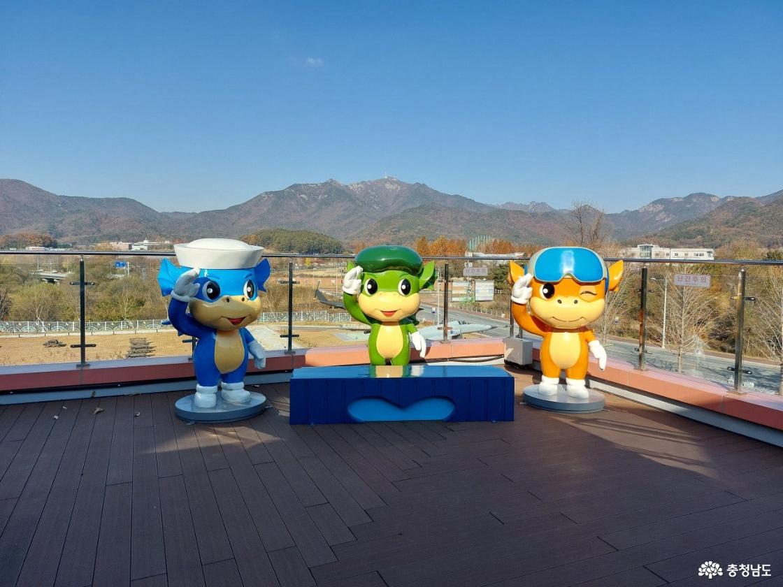 멀리 보이는 계룡산 천황봉