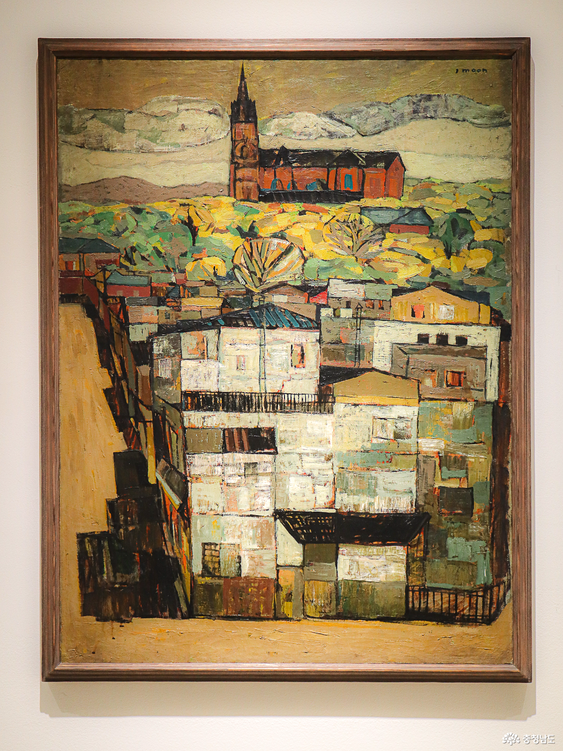 ▲ 문우식 <성당 가는 길> 1957, 캔버스에 유채