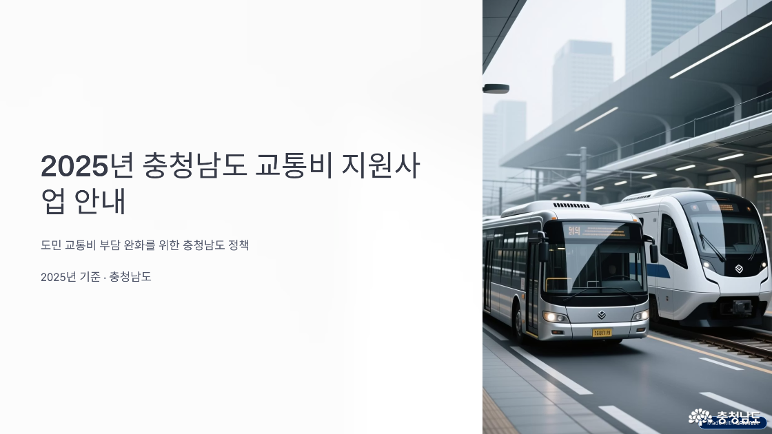 교통비 부담 줄이는 방법, 2025 충남 교통비 지원사업 알아보기