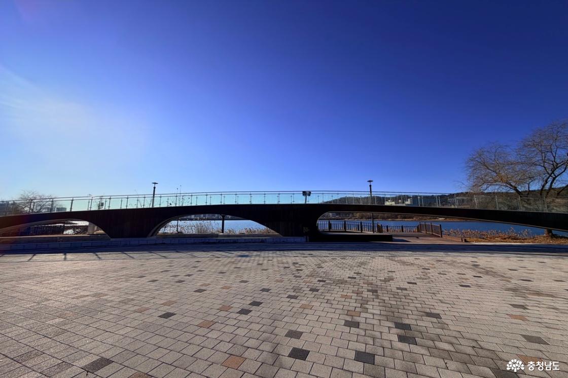 허송세월 근처 천호지의 일부 모습을 담은 사진