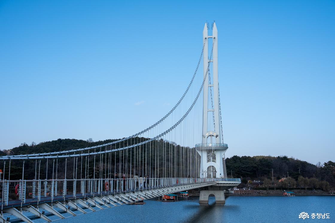 예당호 출렁다리 모습