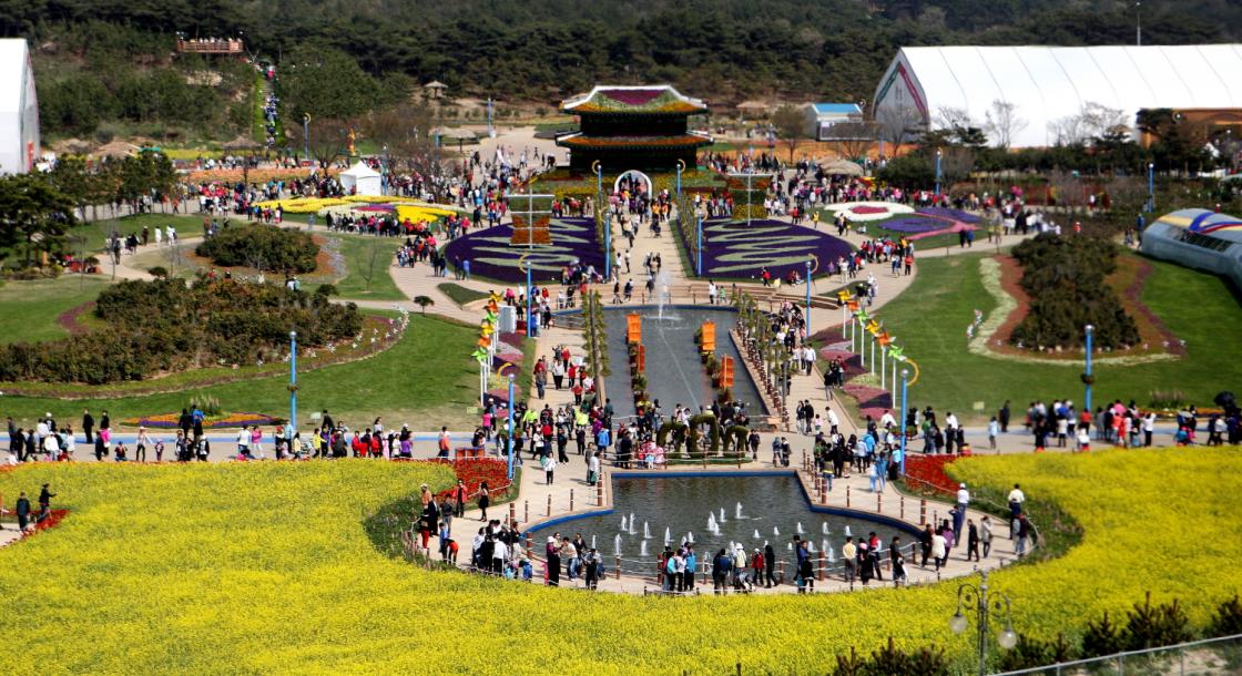 2009년 4월 24일부터 5월 20일까지 충남 태안군 안면도 꽃지해안공원 일원에서 개최한 2009안면도국제꽃박람회 전시 모습