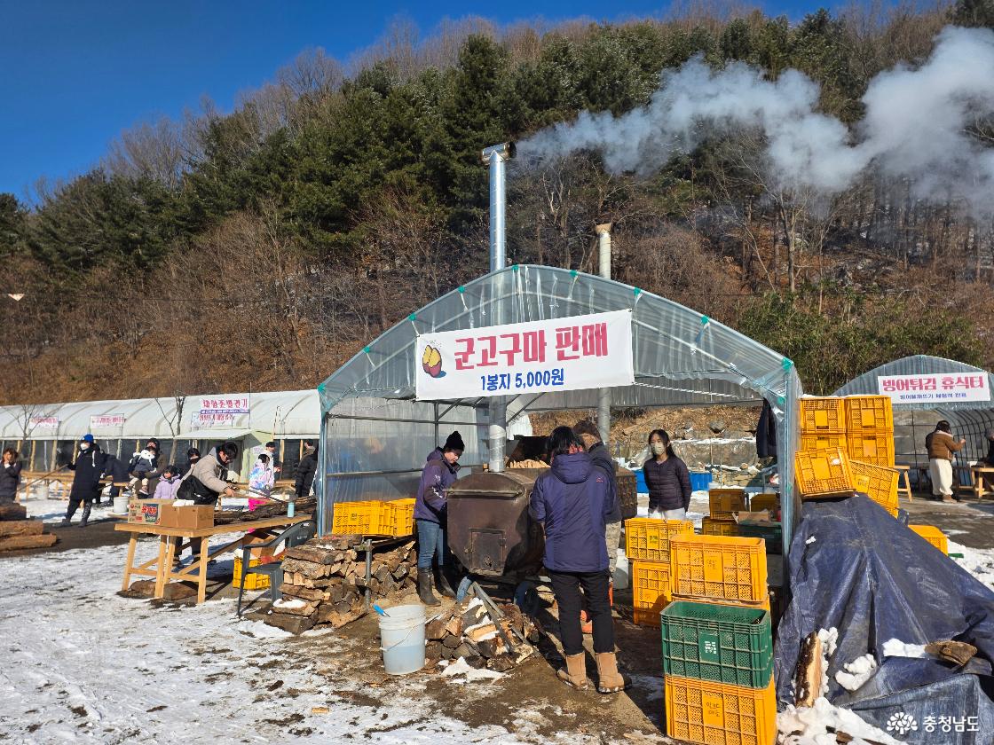 체험존으로 가면 군고구마, 군밤 등 여러 겨울 체험을 할수 있다