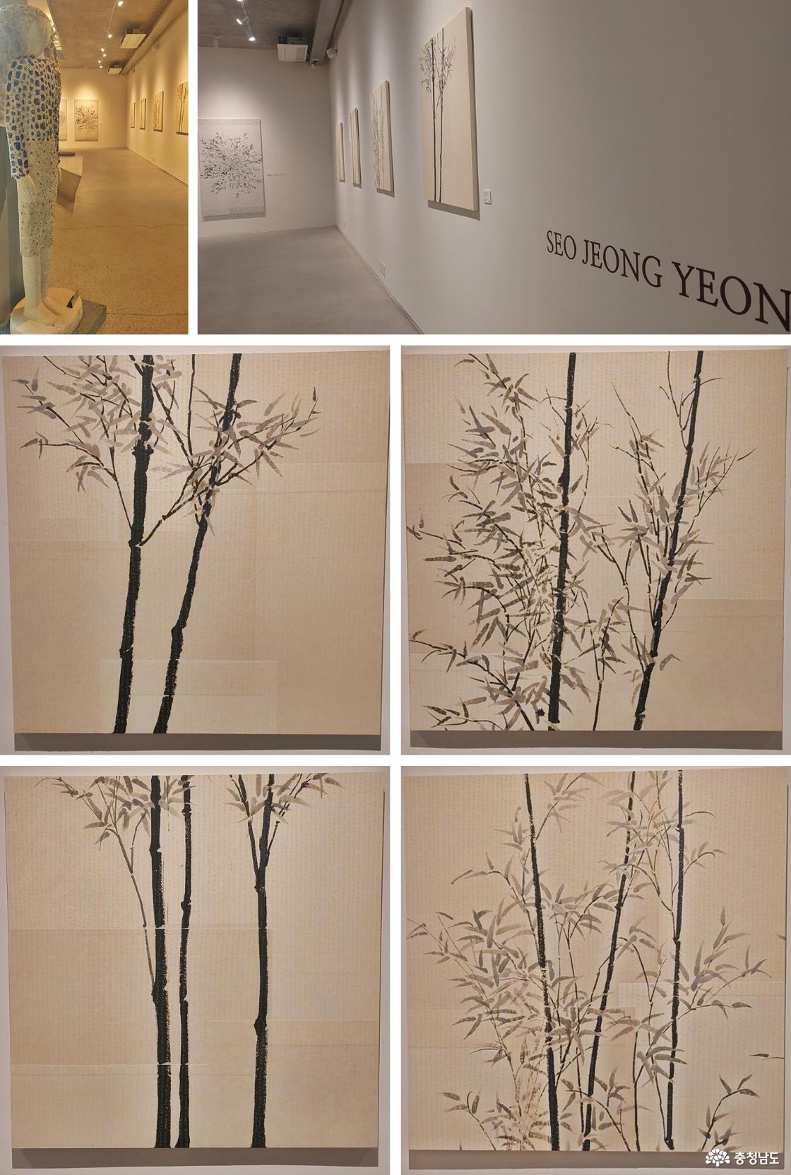 서정연 초대전 / 작품명 '오죽' 4점 