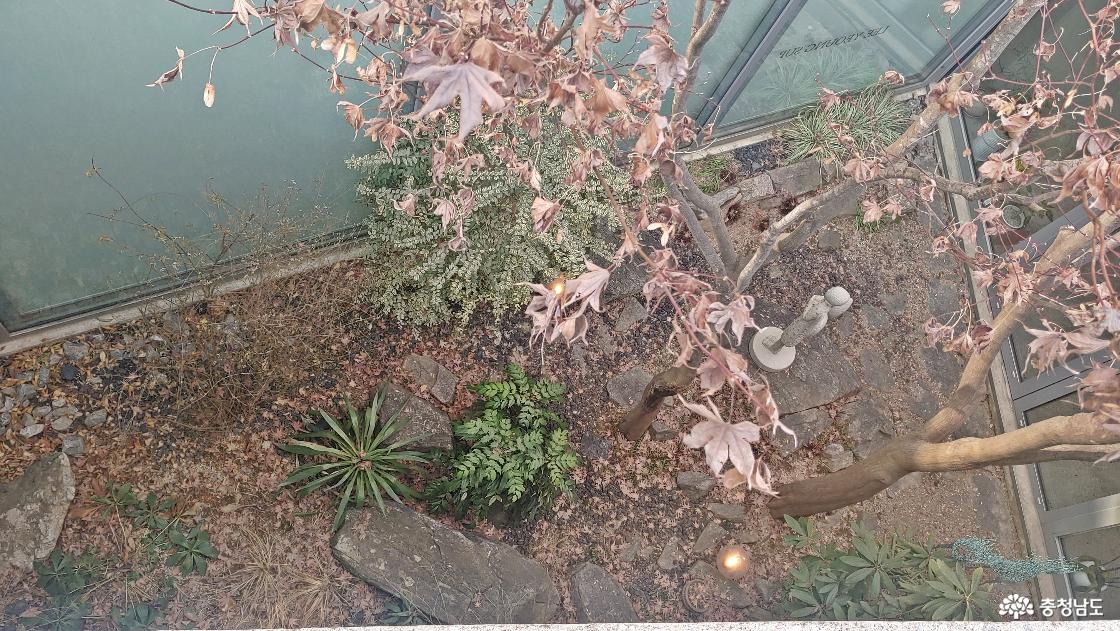 선재 갤러리 테라스에서 내려다 본 1층 중정