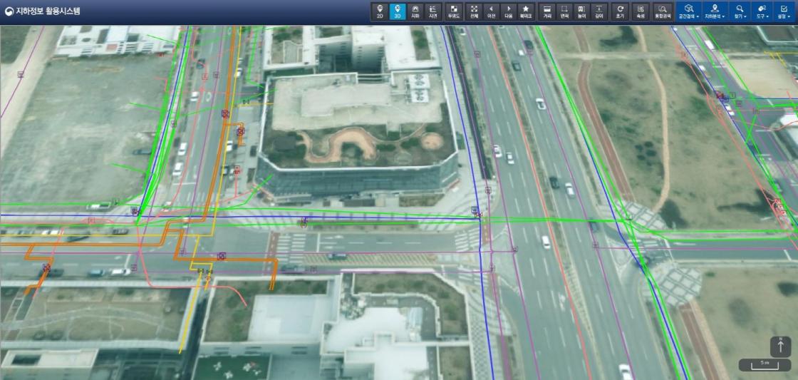 지하정보 전산화 사진 지하정보 활용시스템 화면