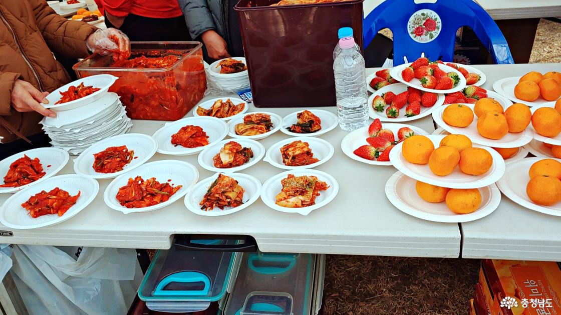 달집태우기 준비된 먹거리 