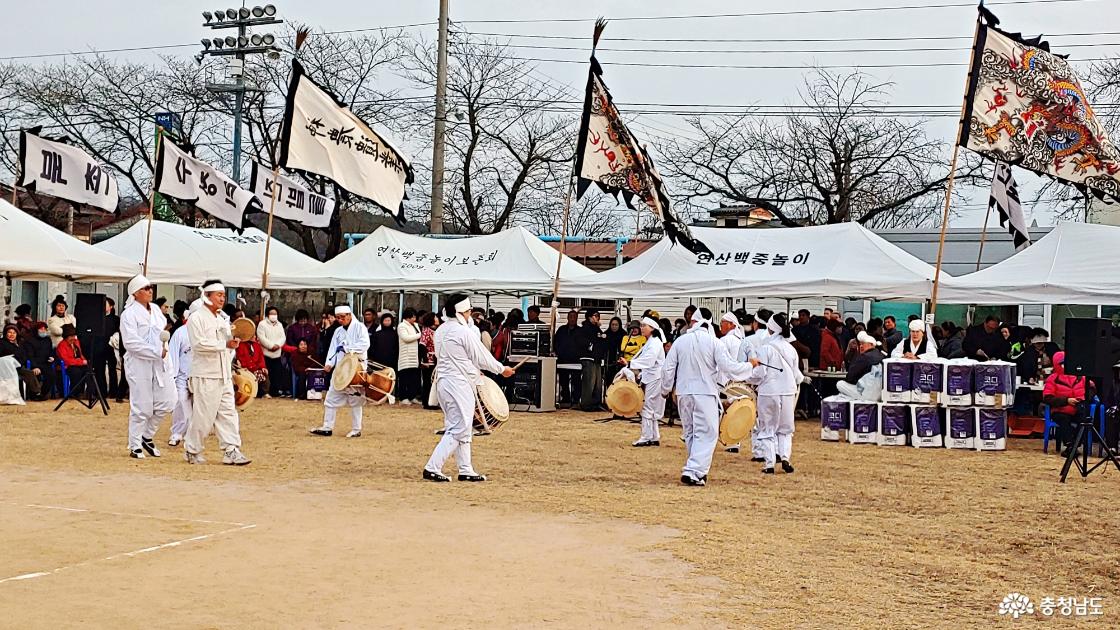 연산면 농악대 공연 