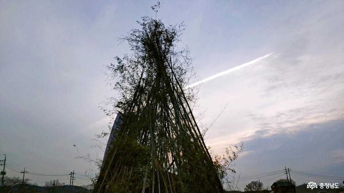 정월대보름 대나무 달집 