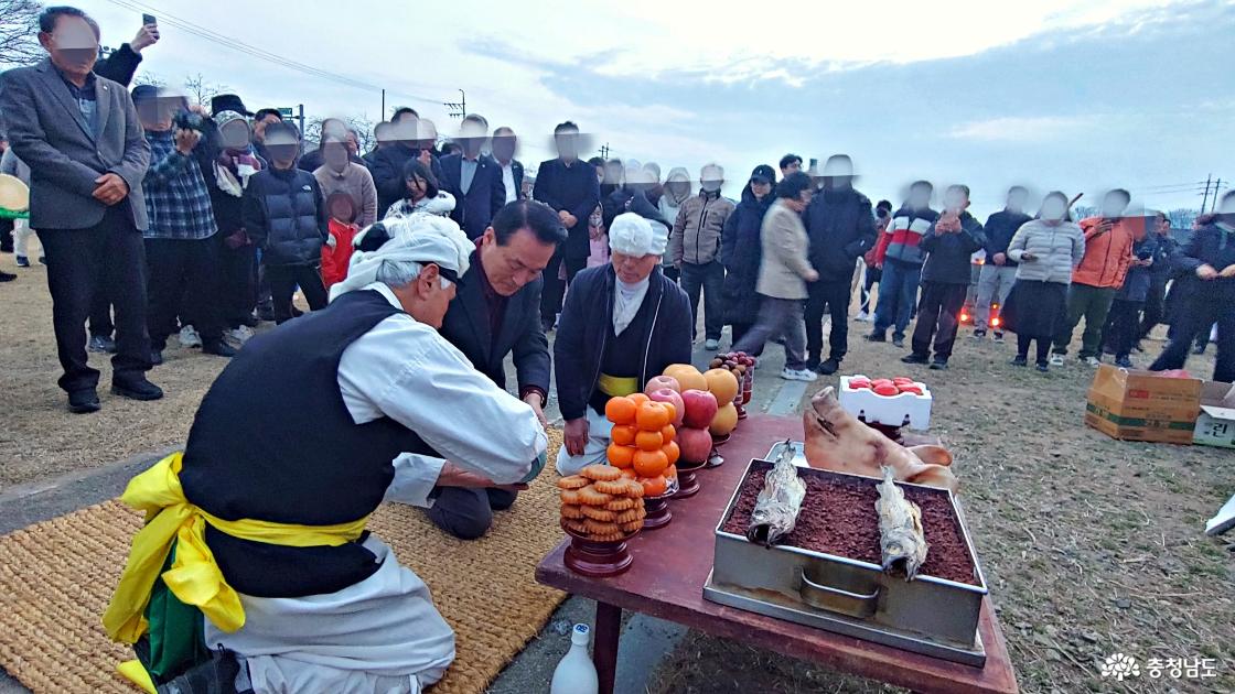 대보름 달집에 제 올리기 