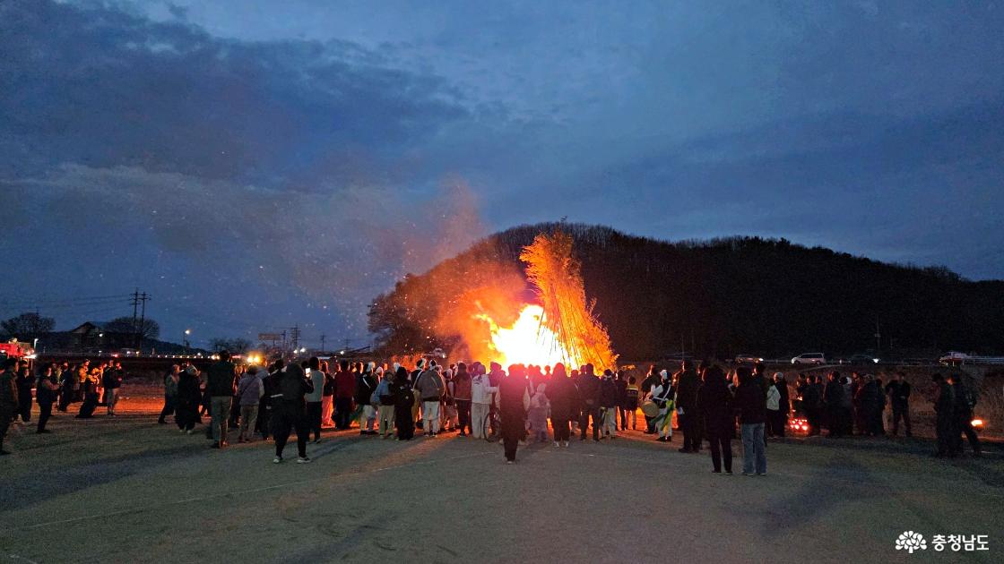 논산시 연산면민 체육공원 달집태우기 